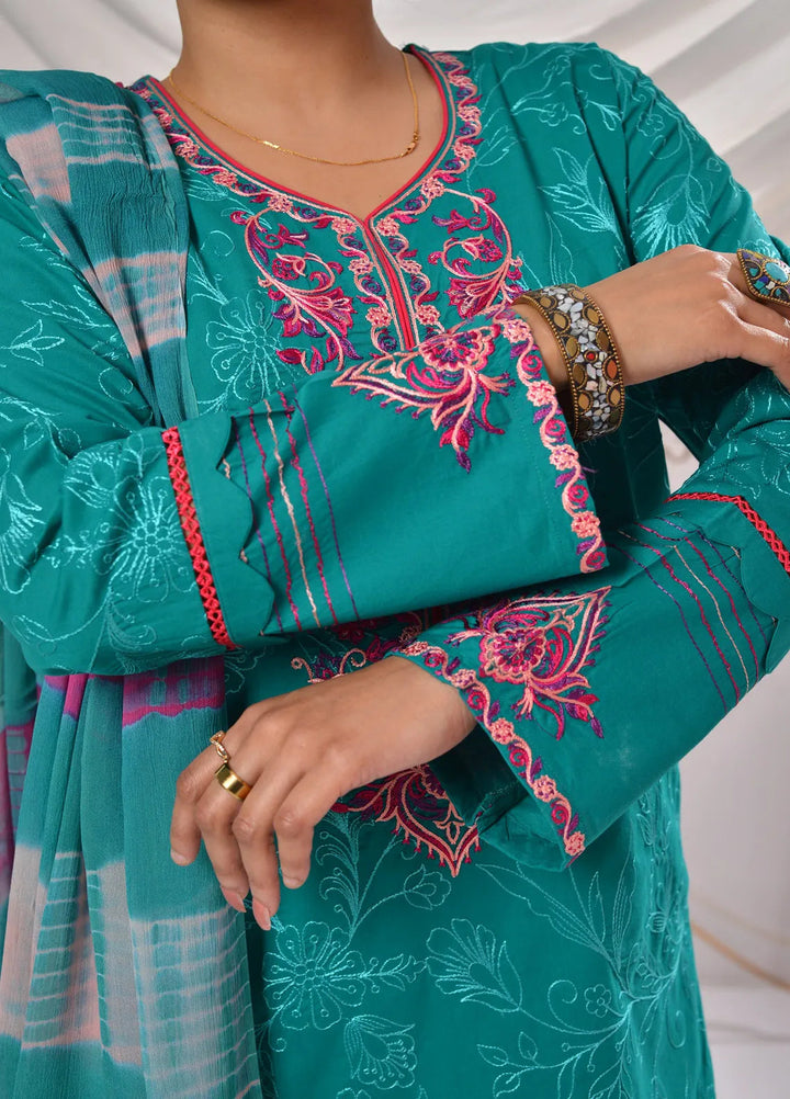 Fauve Pret Embroidered Cotton 3 Piece Suit NWSF - 007