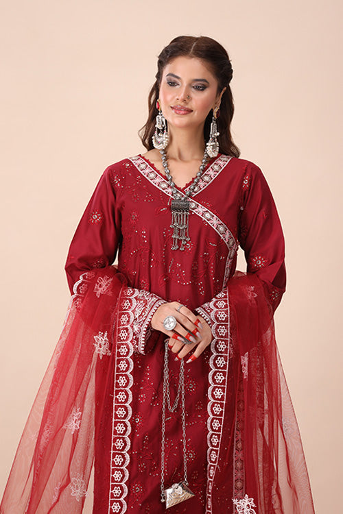 La Elise Women RTW Embroidered Lawn 3 Piece Suit 0001402 Nurgul - Casual Collection