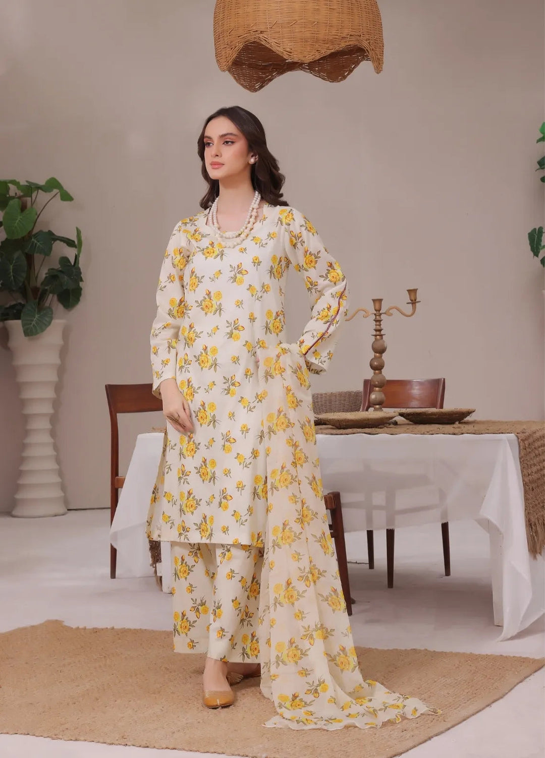 Feathers Pret Printed Lawn 3 Piece Suit Aabirah