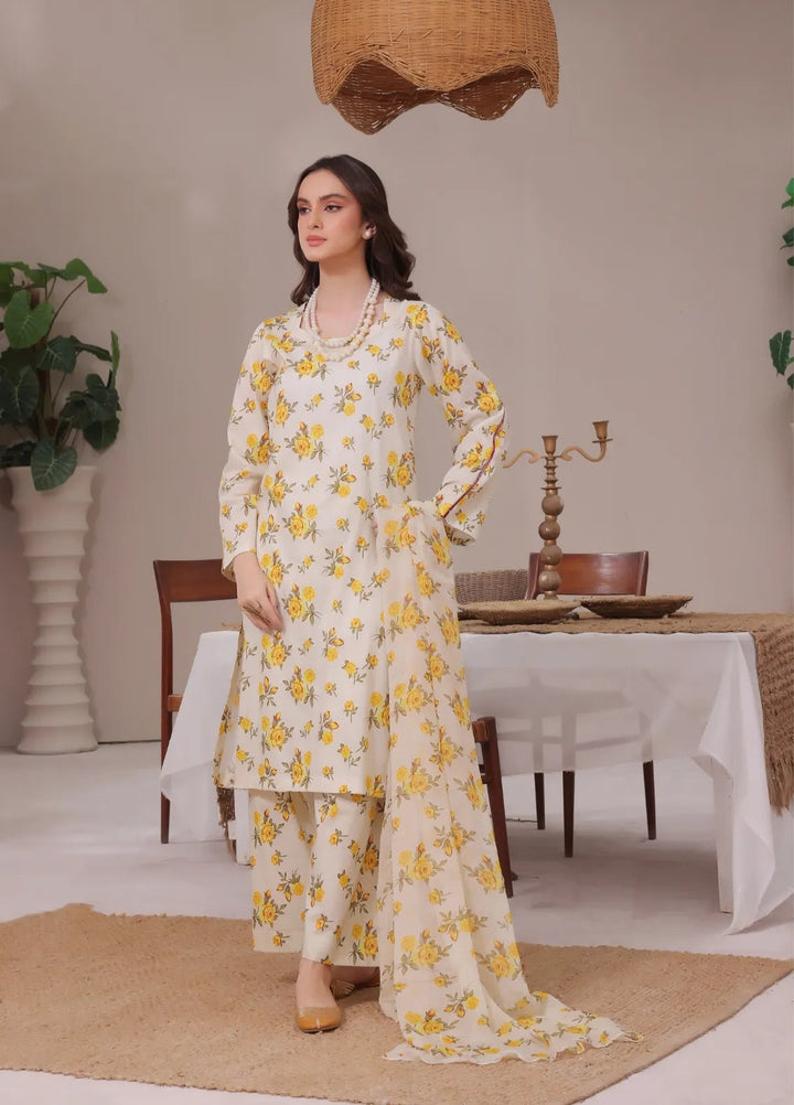Feathers Pret Printed Lawn 3 Piece Suit Aabirah
