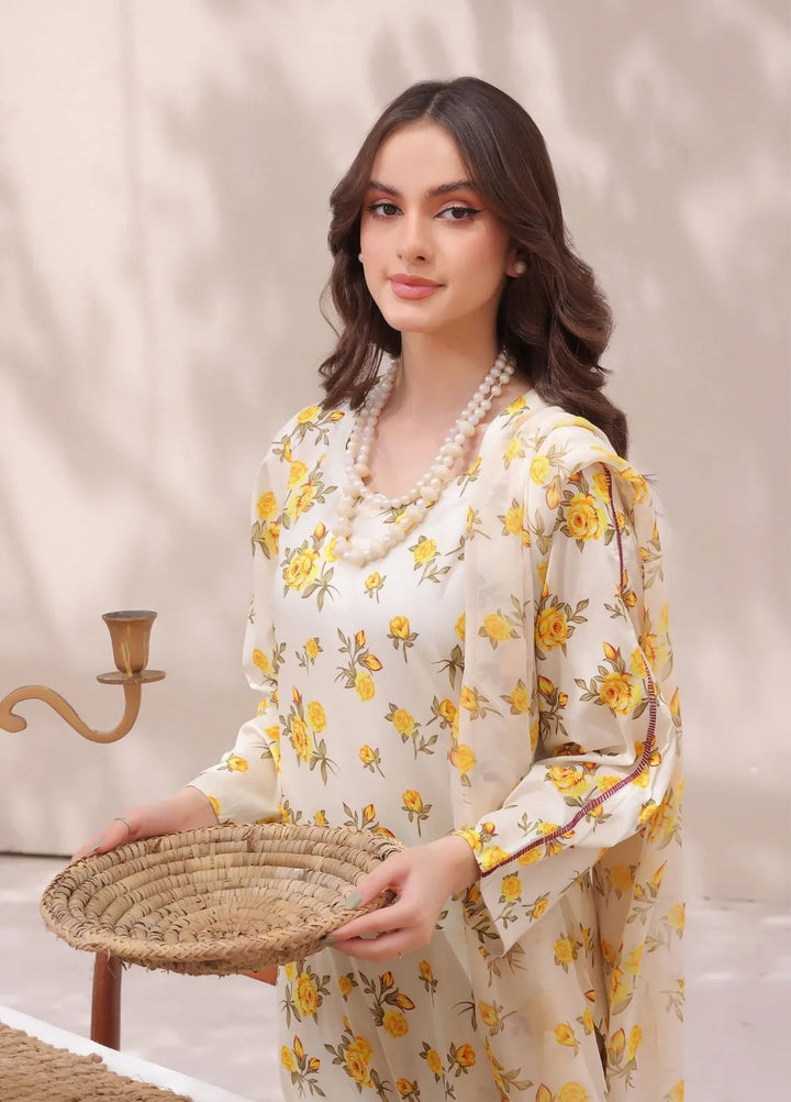 Feathers Pret Printed Lawn 3 Piece Suit Aabirah