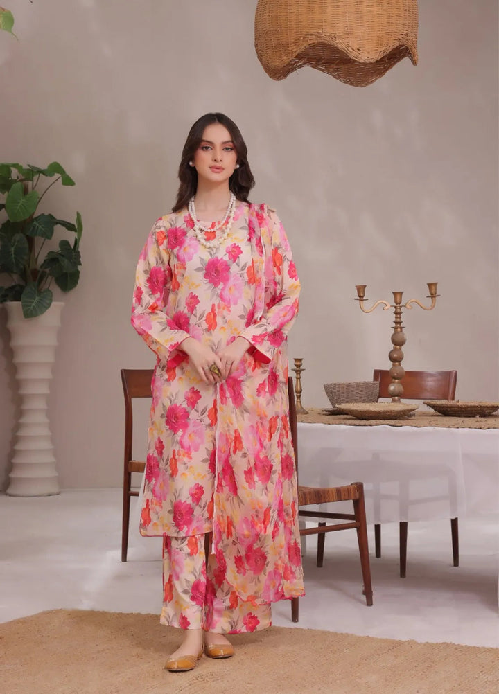 Feathers Pret Printed Lawn 3 Piece Suit Aakifah