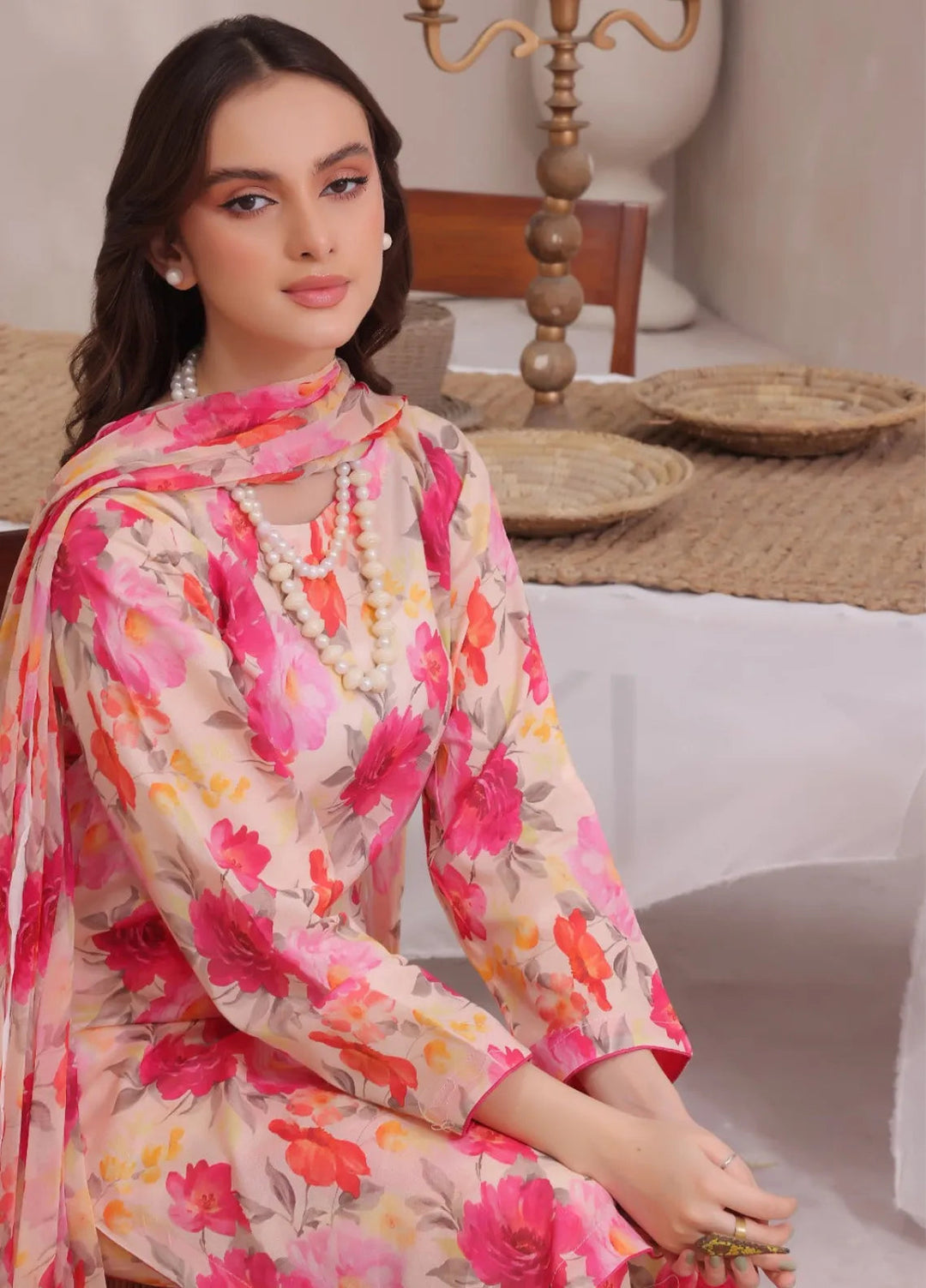 Feathers Pret Printed Lawn 3 Piece Suit Aakifah