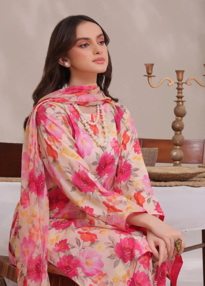 Feathers Pret Printed Lawn 3 Piece Suit Aakifah