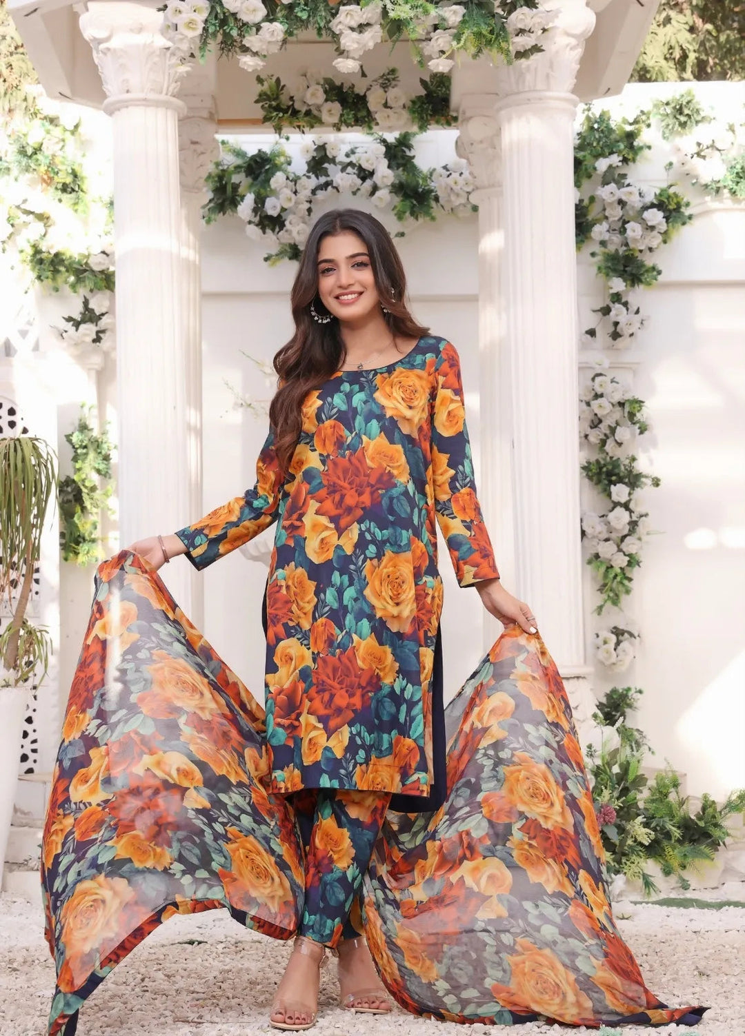 Feathers Pret Printed Lawn 3 Piece Suit Aizal