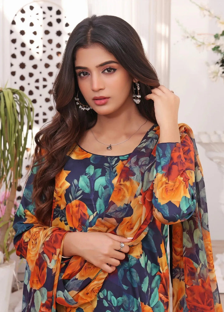 Feathers Pret Printed Lawn 3 Piece Suit Aizal