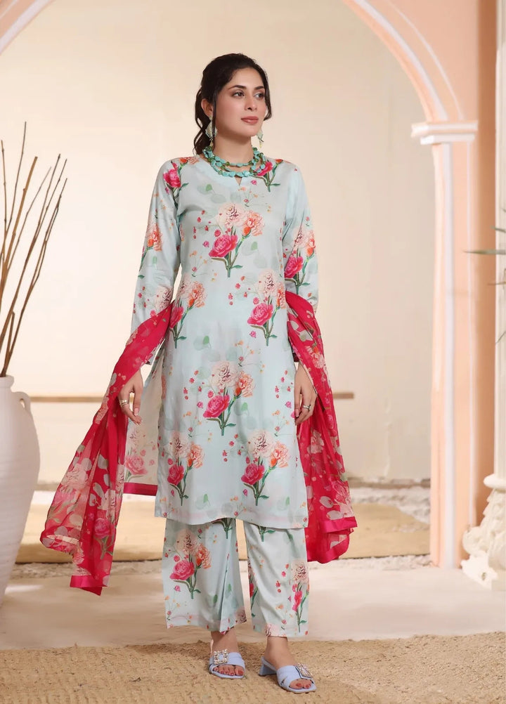 Feathers Pret Printed Lawn 3 Piece Suit Candy