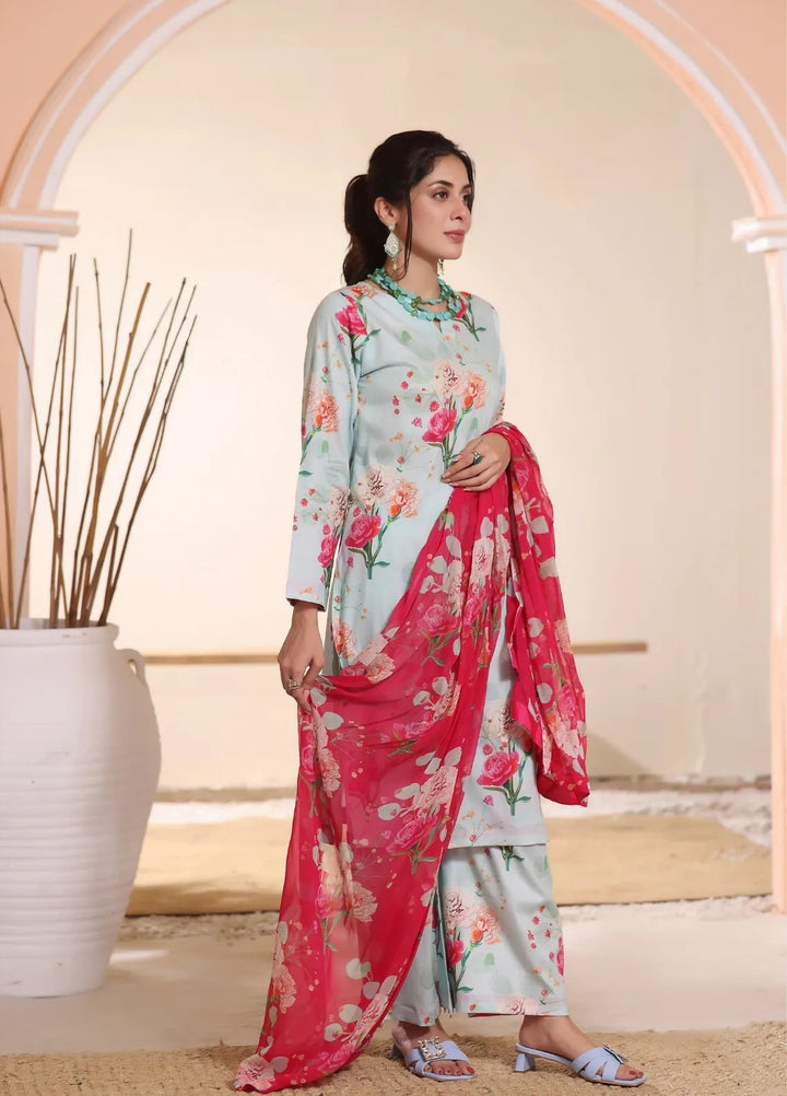 Feathers Pret Printed Lawn 3 Piece Suit Candy