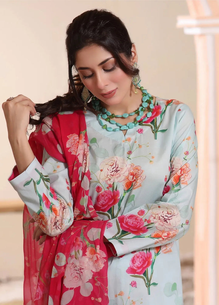 Feathers Pret Printed Lawn 3 Piece Suit Candy