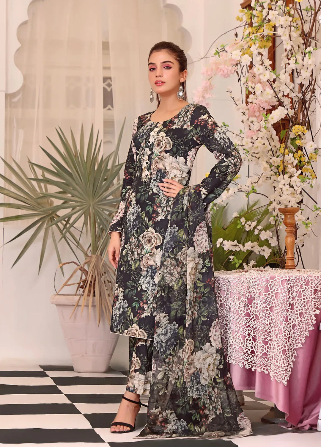 Feathers Pret Printed Lawn 3 Piece Suit Chandi