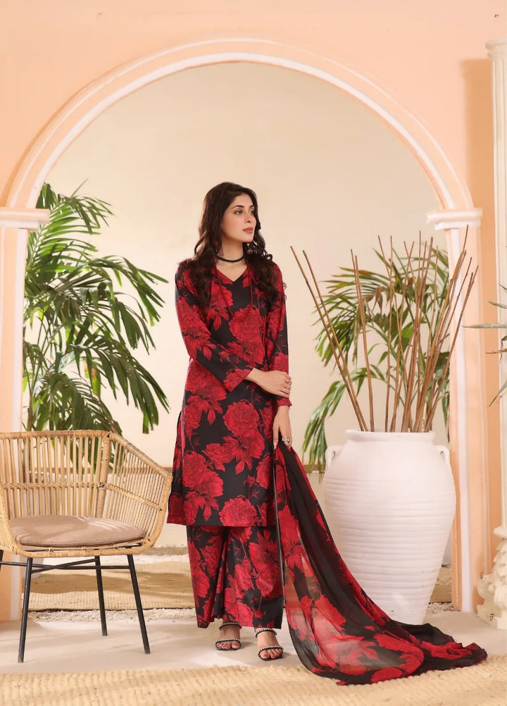 Feathers Pret Printed Lawn 3 Piece Suit Clover