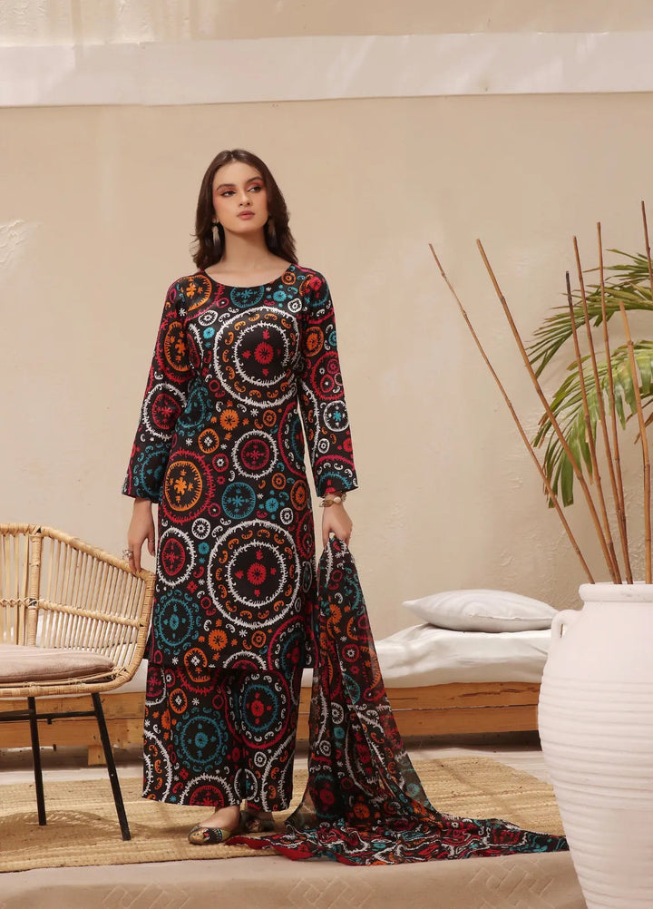 Feathers Pret Printed Lawn 3 Piece Suit Cordie