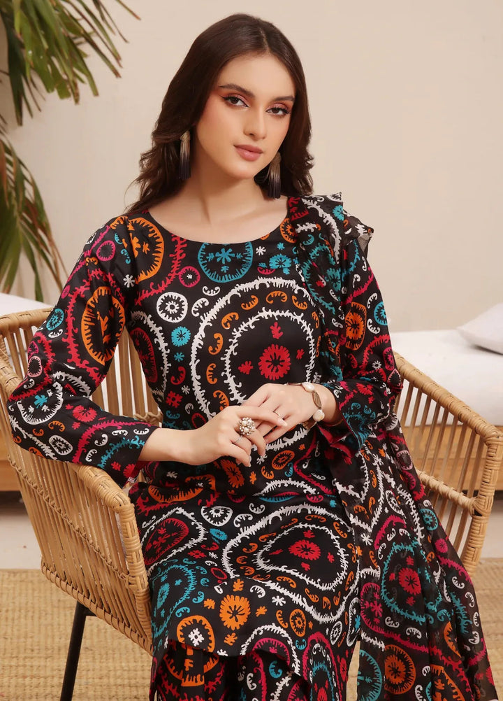 Feathers Pret Printed Lawn 3 Piece Suit Cordie