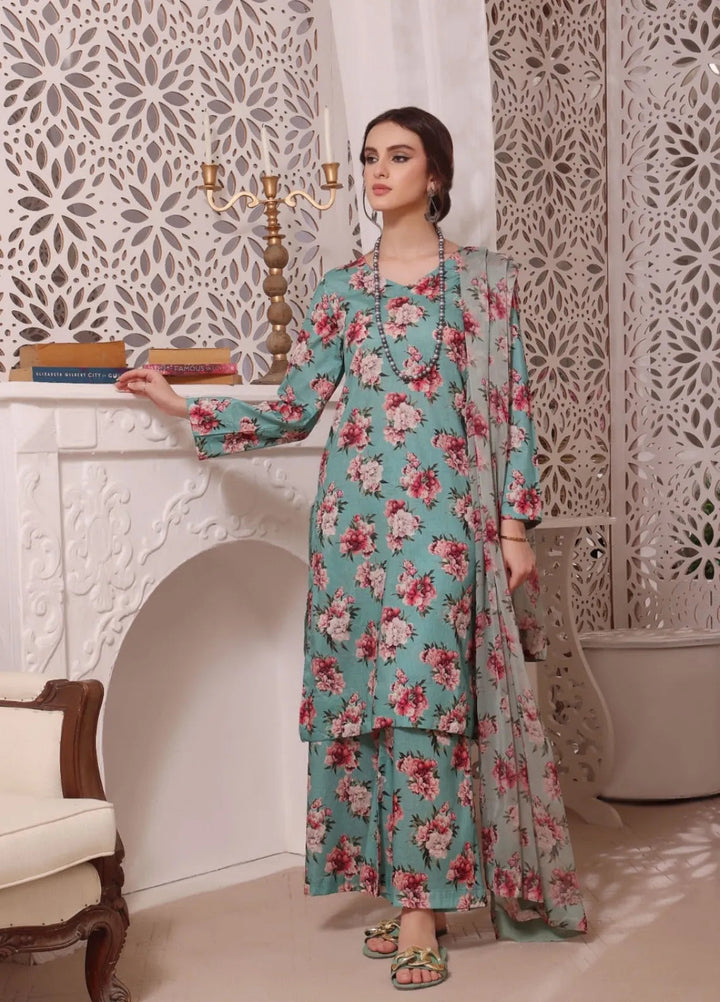 Feathers Pret Printed Lawn 3 Piece Suit Crimson Blush