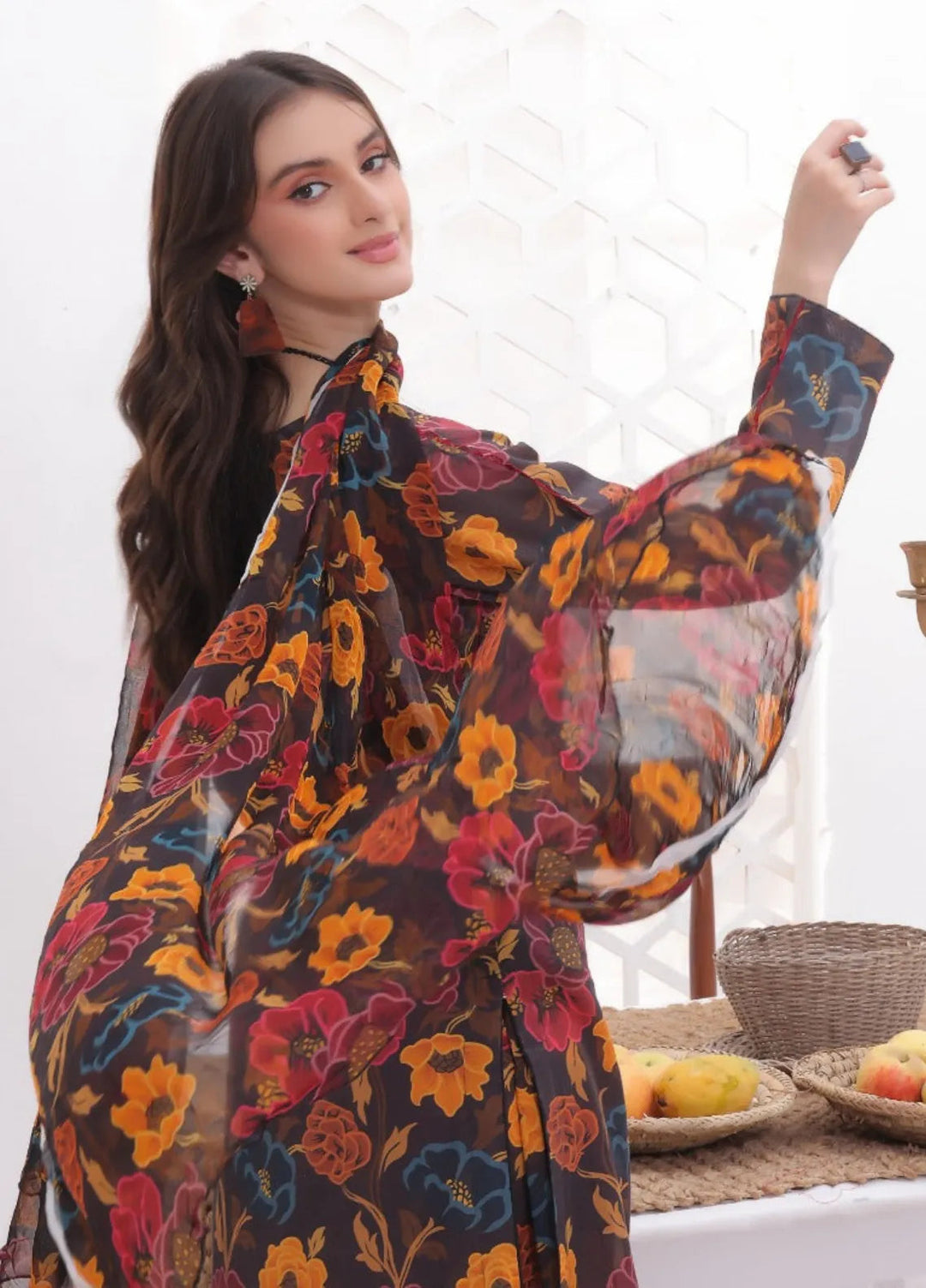 Feathers Pret Printed Lawn 3 Piece Suit Fidaa