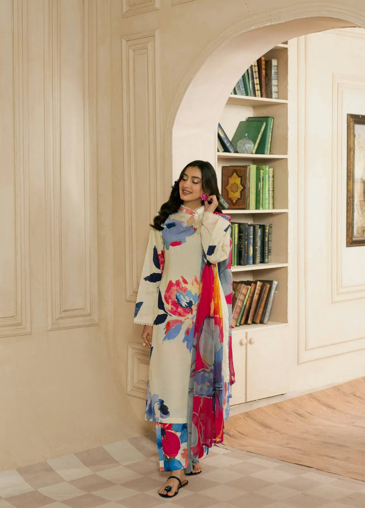Feathers Pret Printed Lawn 3 Piece Suit Firosh