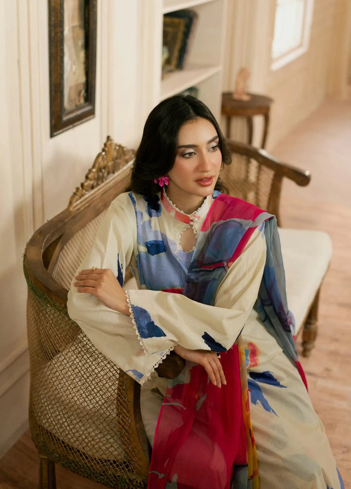 Feathers Pret Printed Lawn 3 Piece Suit Firosh