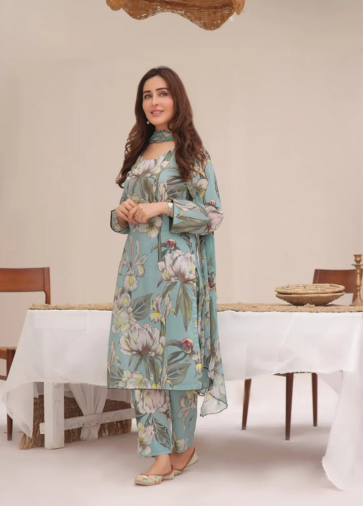 Feathers Pret Printed Lawn 3 Piece Suit French Summer