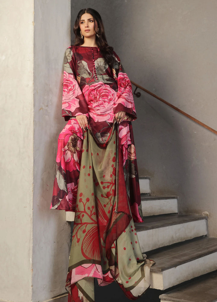 Feathers Pret Printed Lawn 3 Piece Suit Gulrooh