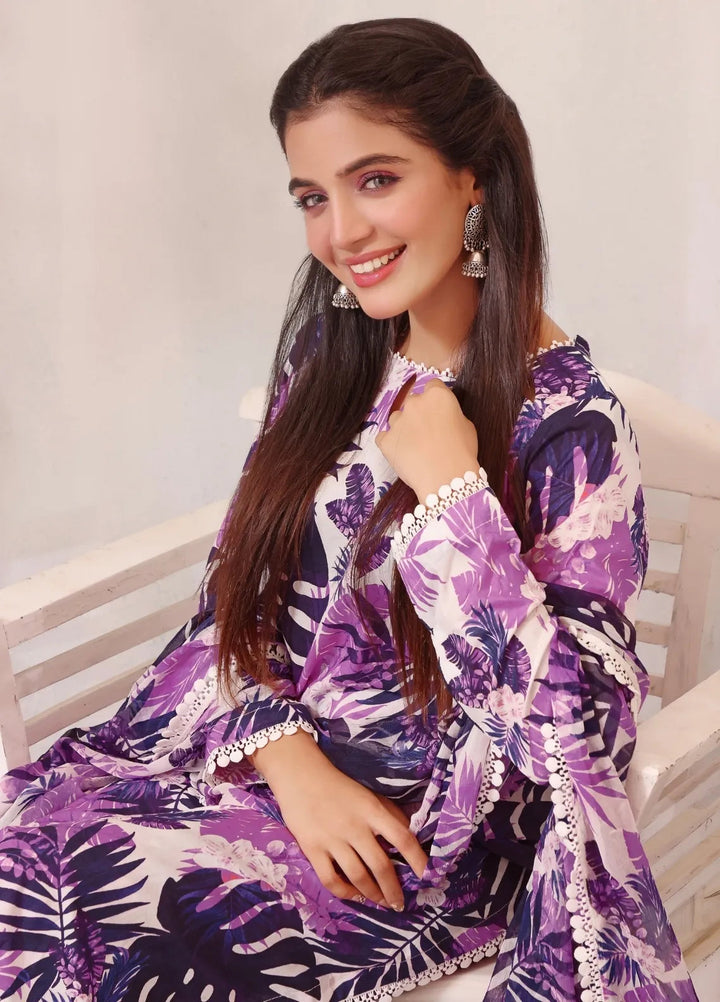 Feathers Pret Printed Lawn 3 Piece Suit Hayal