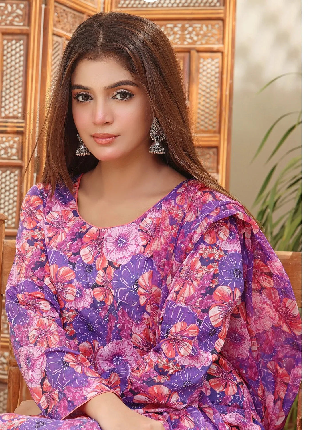 Feathers Pret Printed Lawn 3 Piece Suit Hazel