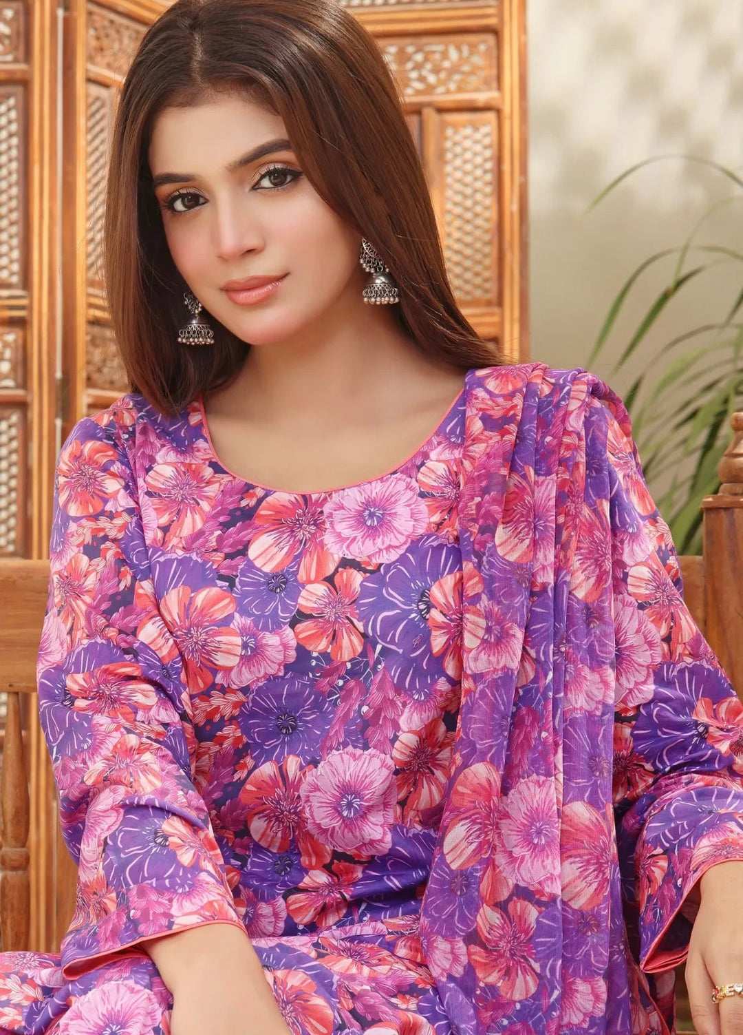 Feathers Pret Printed Lawn 3 Piece Suit Hazel