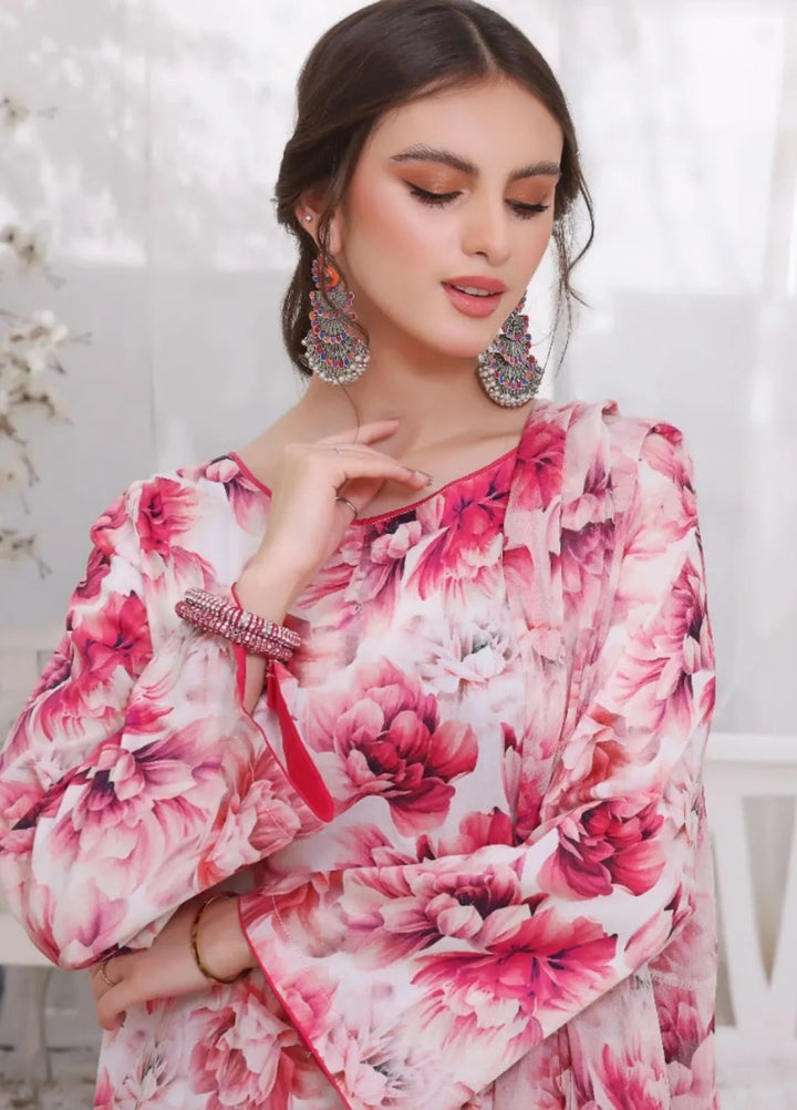 Feathers Pret Printed Lawn 3 Piece Suit Heer