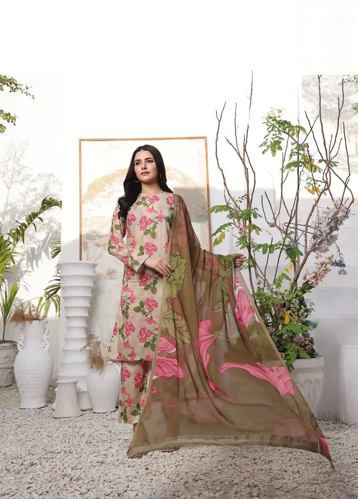 Feathers Pret Printed Lawn 3 Piece Suit Hibiscus