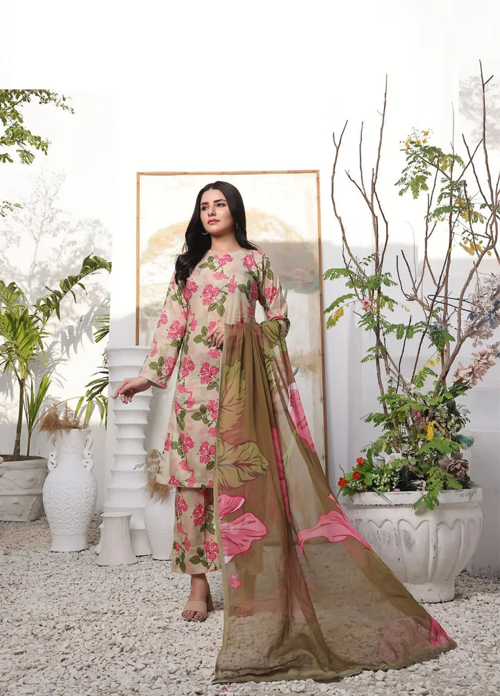 Feathers Pret Printed Lawn 3 Piece Suit Hibiscus