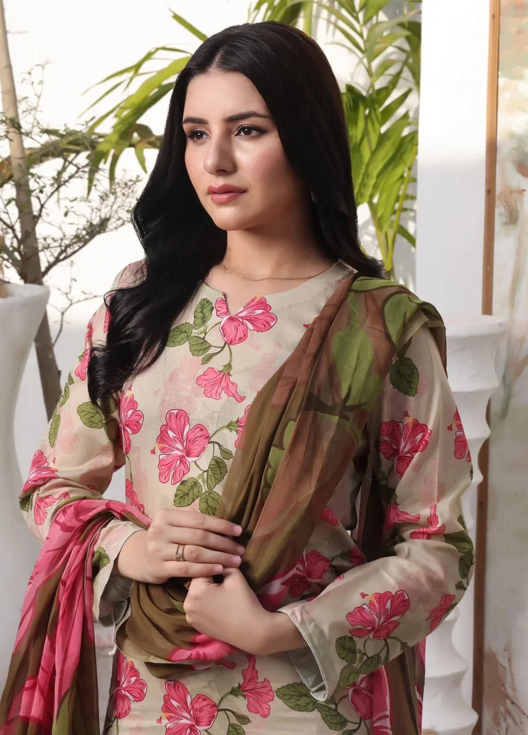 Feathers Pret Printed Lawn 3 Piece Suit Hibiscus