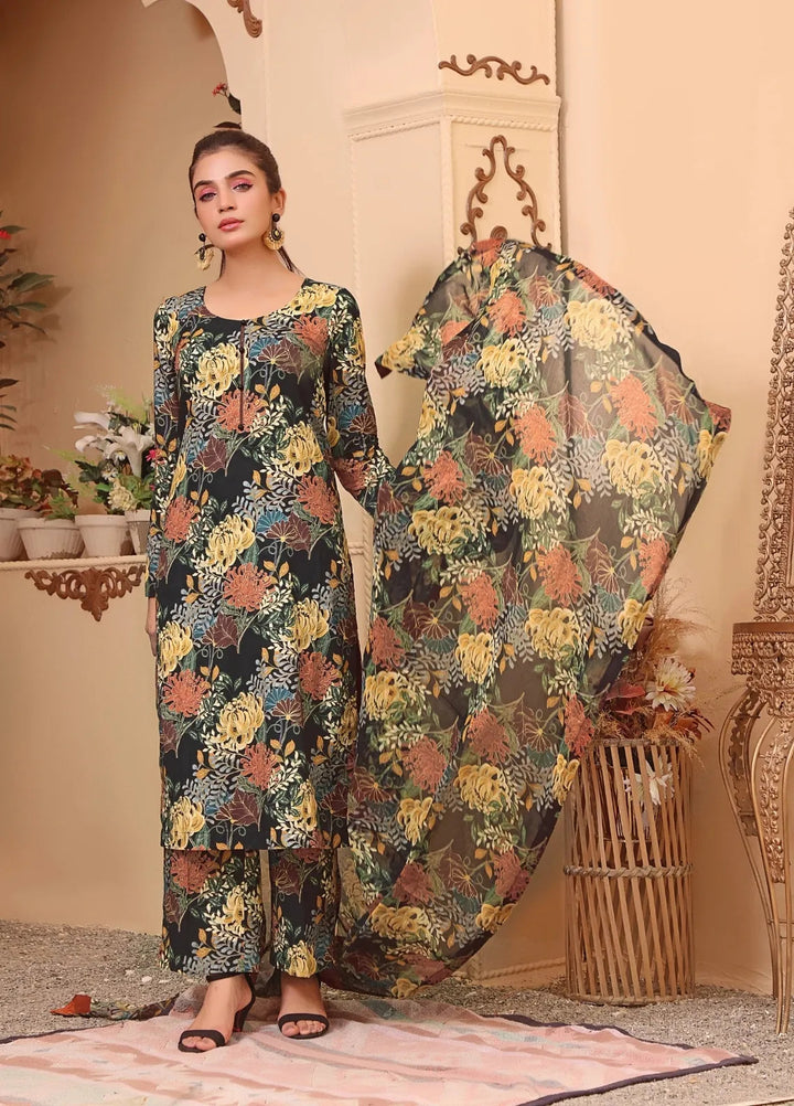 Feathers Pret Printed Lawn 3 Piece Suit Iris
