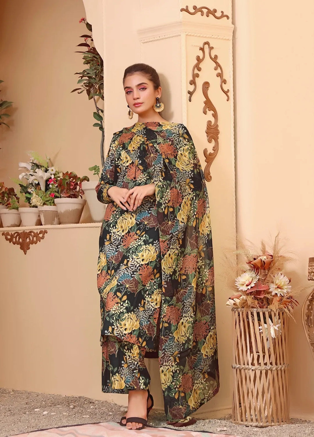 Feathers Pret Printed Lawn 3 Piece Suit Iris