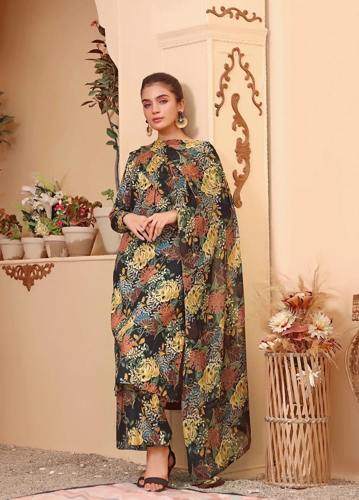Feathers Pret Printed Lawn 3 Piece Suit Iris