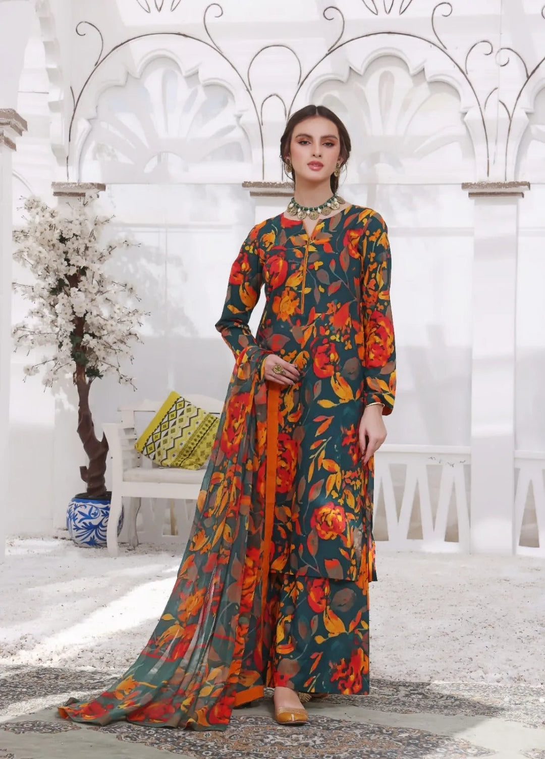 Feathers Pret Printed Lawn 3 Piece Suit Irsa