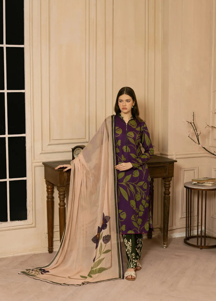 Feathers Pret Printed Lawn 3 Piece Suit Jisr