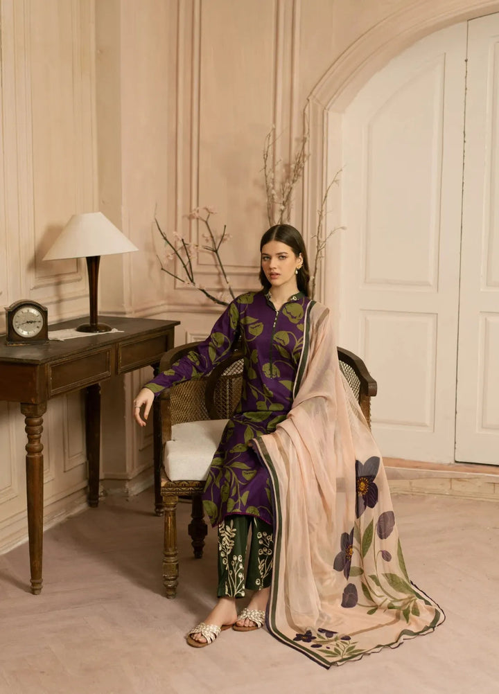 Feathers Pret Printed Lawn 3 Piece Suit Jisr