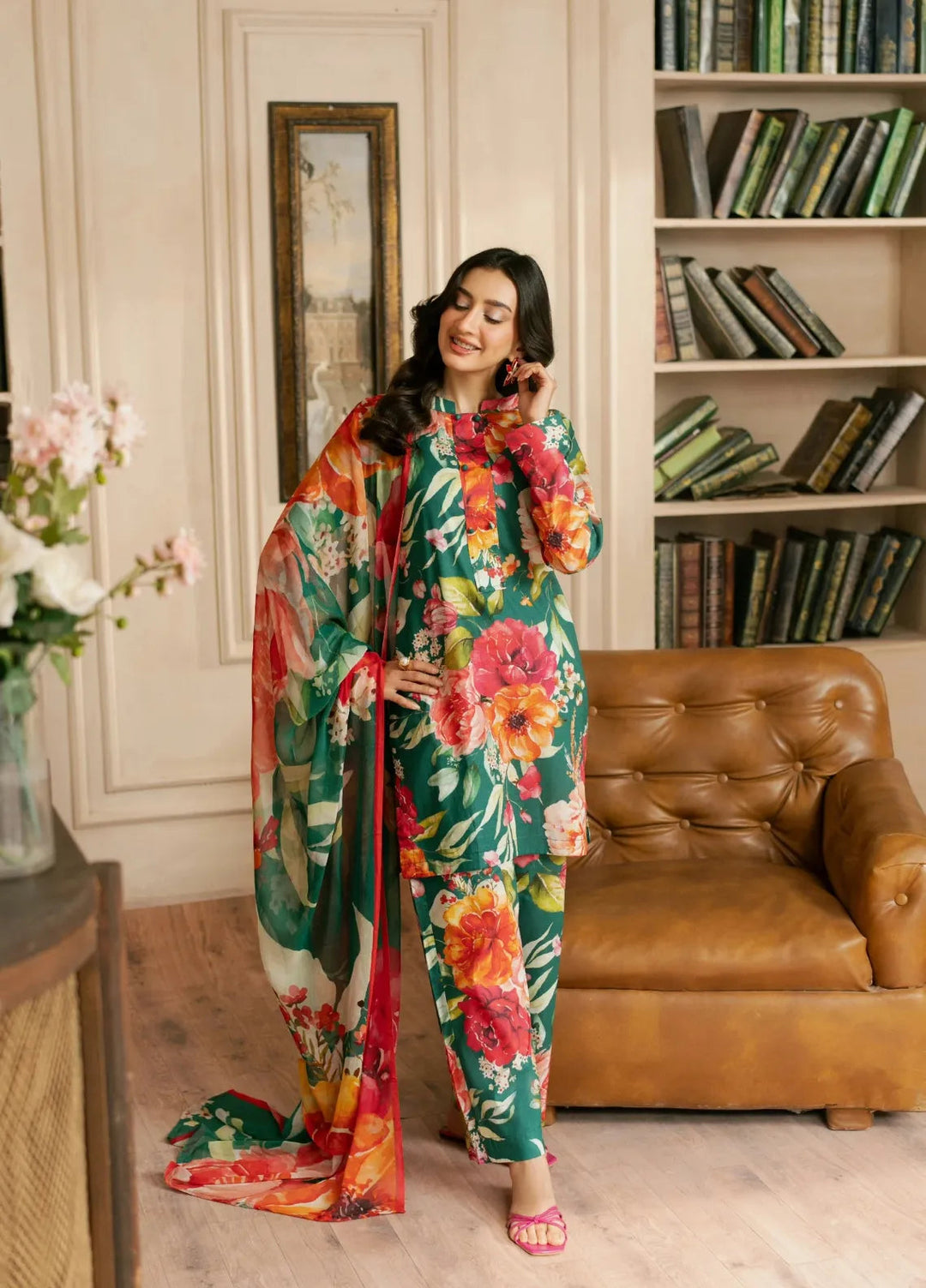 Feathers Pret Printed Lawn 3 Piece Suit Kezmir