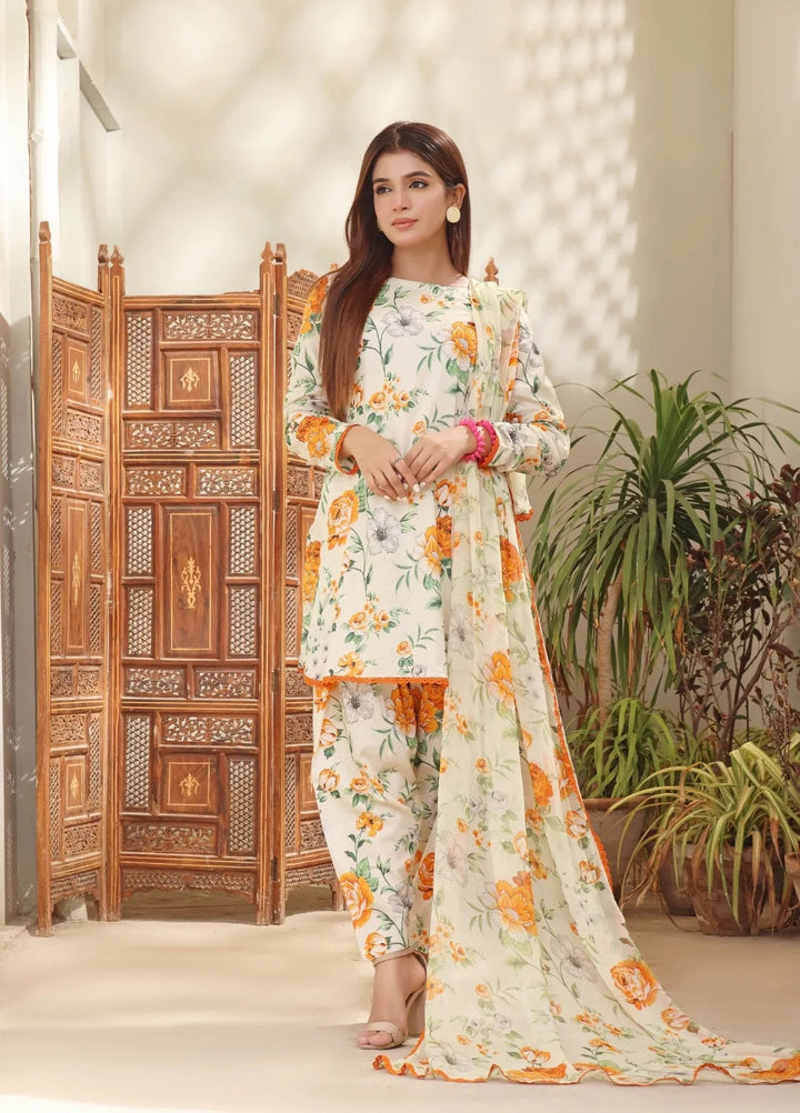 Feathers Pret Printed Lawn 3 Piece Suit Layla