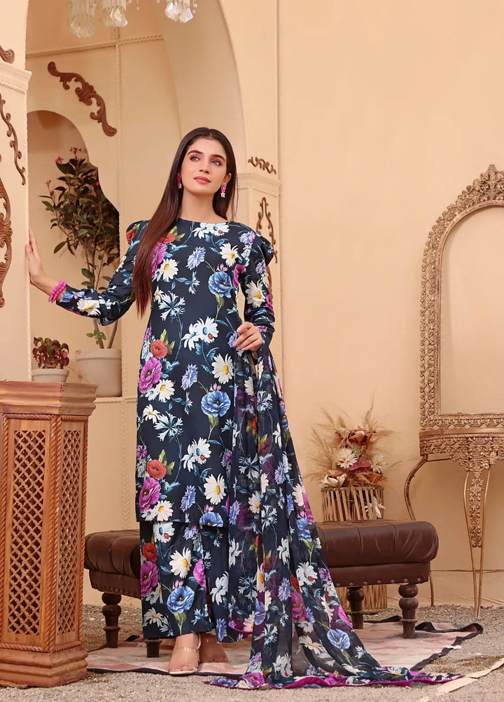 Feathers Pret Printed Lawn 3 Piece Suit Maya