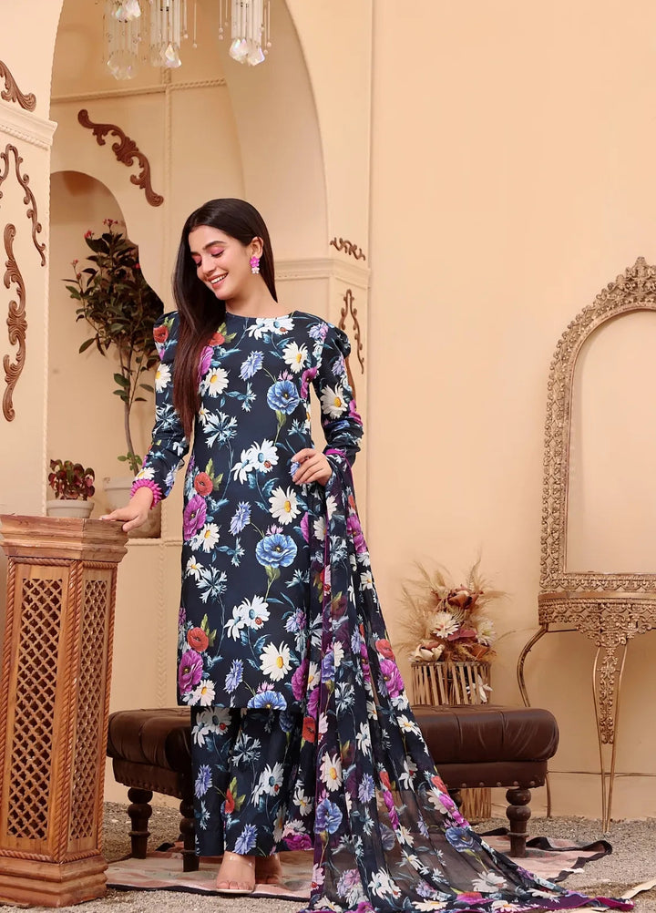 Feathers Pret Printed Lawn 3 Piece Suit Maya