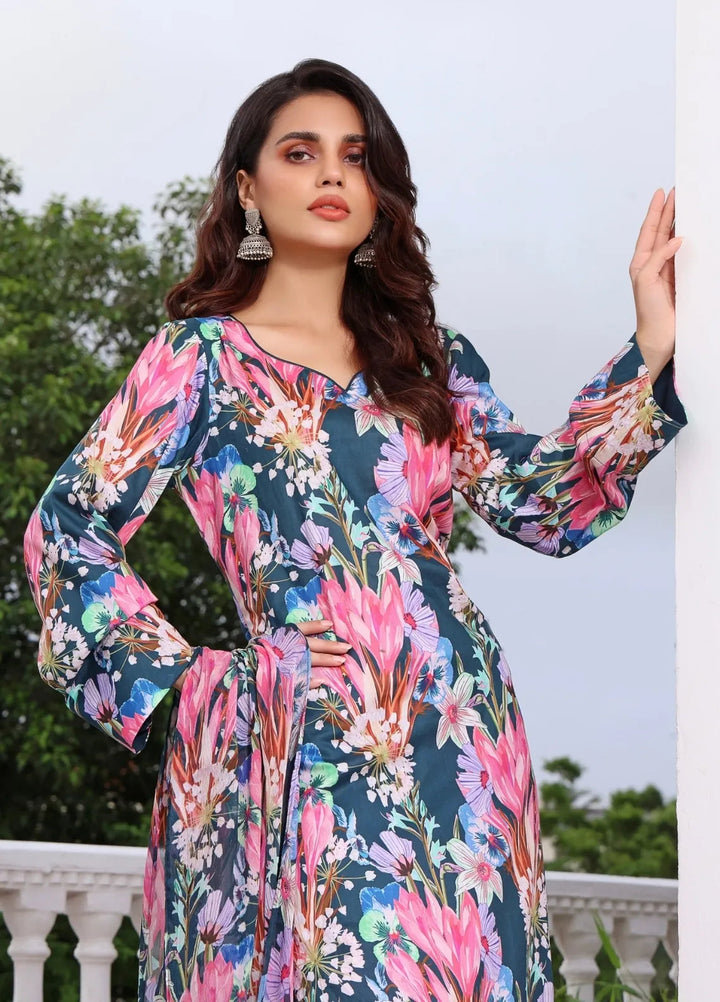 Feathers Pret Printed Lawn 3 Piece Suit Medora