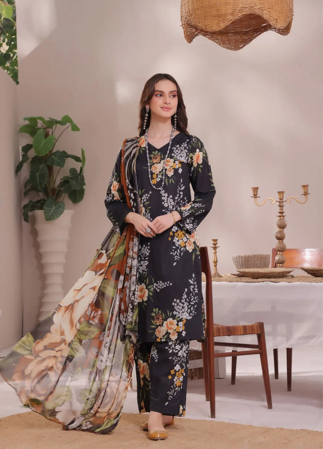Feathers Pret Printed Lawn 3 Piece Suit Mein