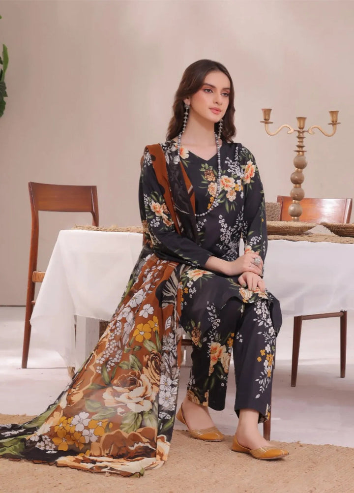 Feathers Pret Printed Lawn 3 Piece Suit Mein