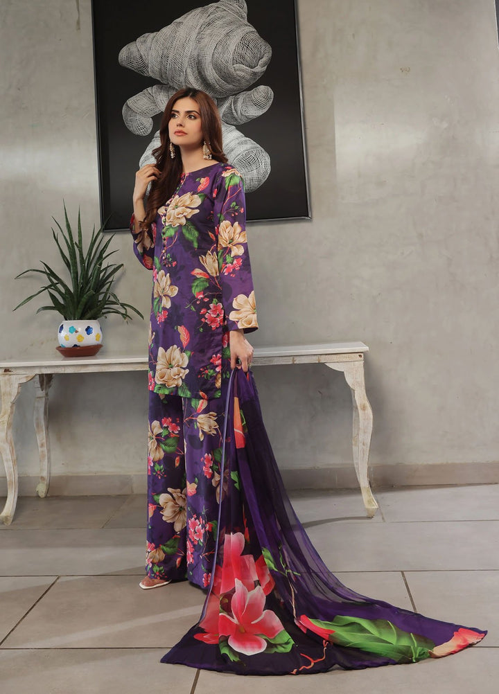 Feathers Pret Printed Lawn 3 Piece Suit Morvia