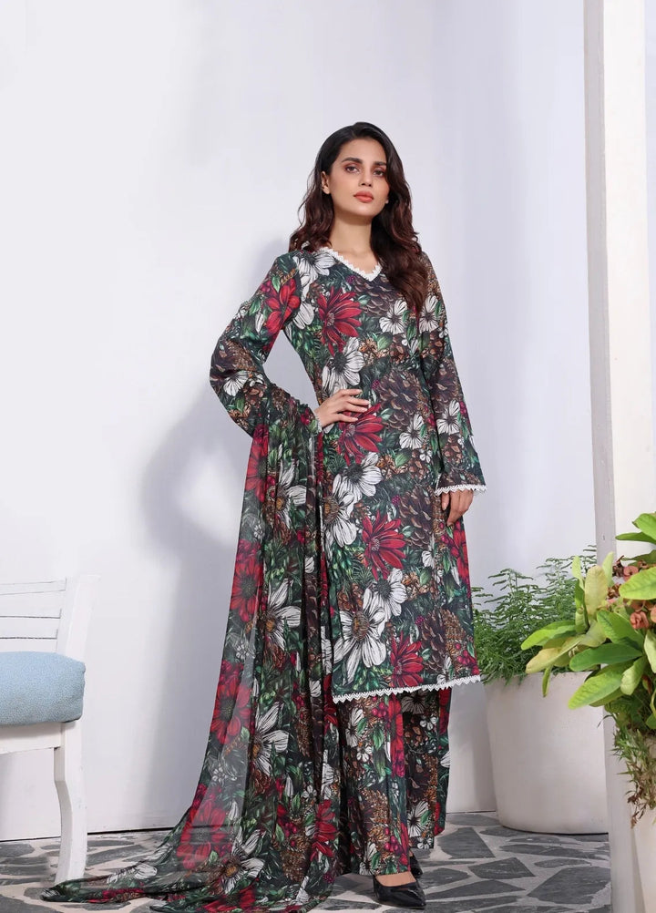 Feathers Pret Printed Lawn 3 Piece Suit Nawal