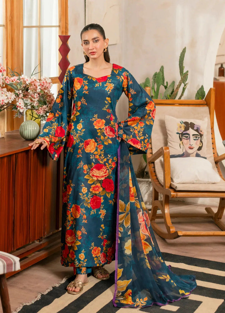 Feathers Pret Printed Lawn 3 Piece Suit Nelam