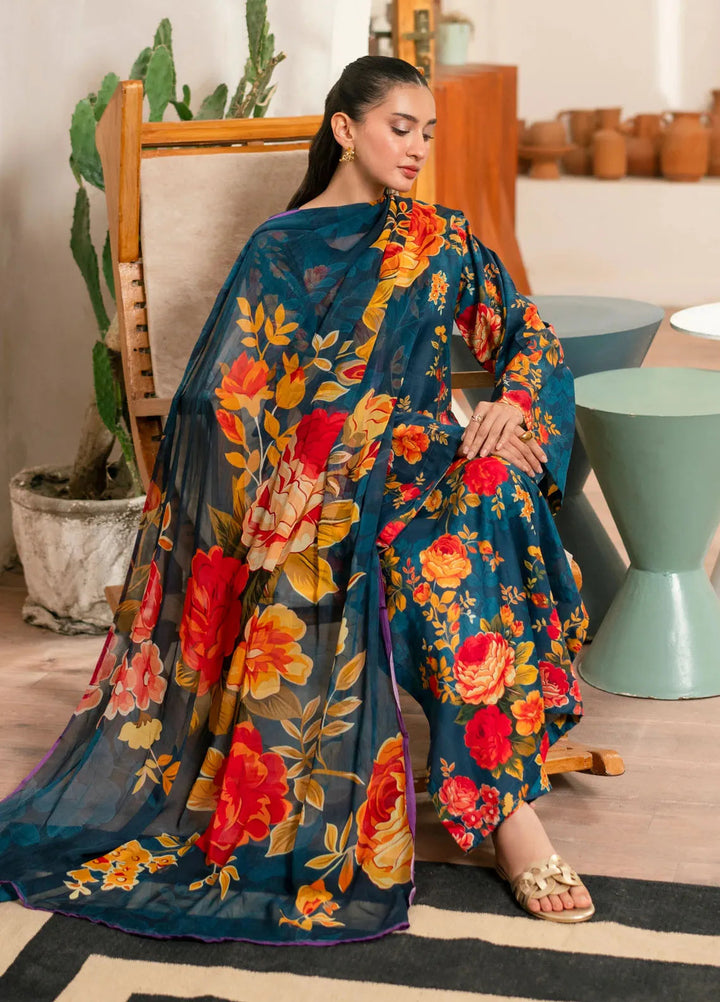 Feathers Pret Printed Lawn 3 Piece Suit Nelam