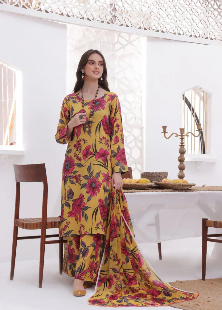 Feathers Pret Printed Lawn 3 Piece Suit Nyra