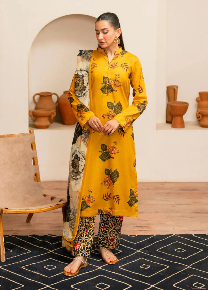 Feathers Pret Printed Lawn 3 Piece Suit Orlin