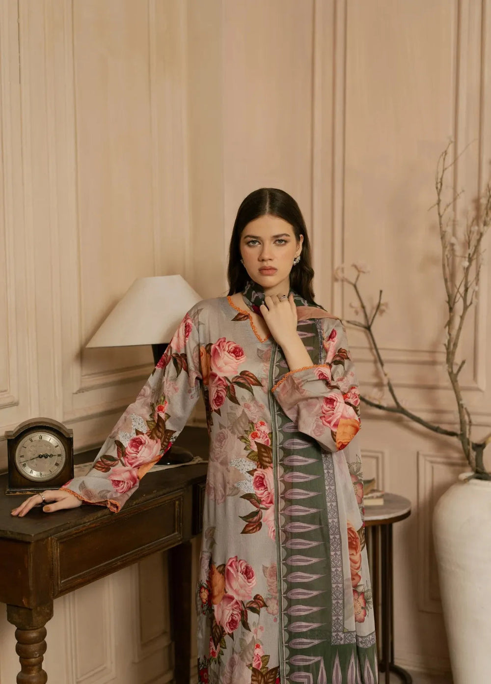 Feathers Pret Printed Lawn 3 Piece Suit Qayl